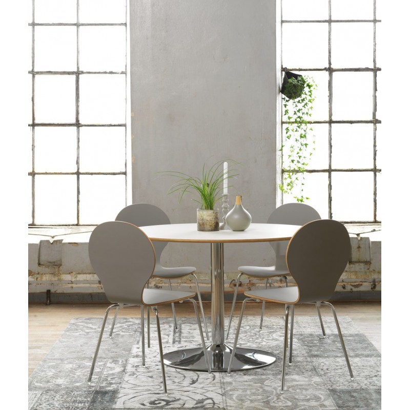 RO Fusio Dining Table Round 1 Chrome